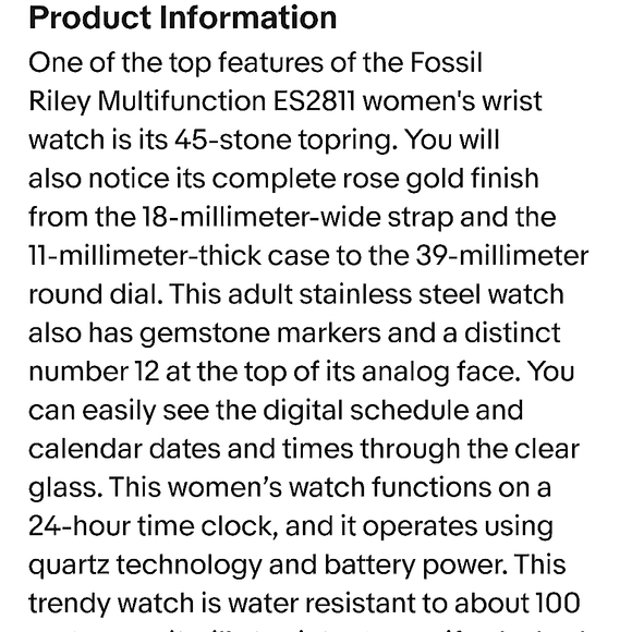 ✨️fossil womens stainless steel watch!✨️ - Picture 4 of 4